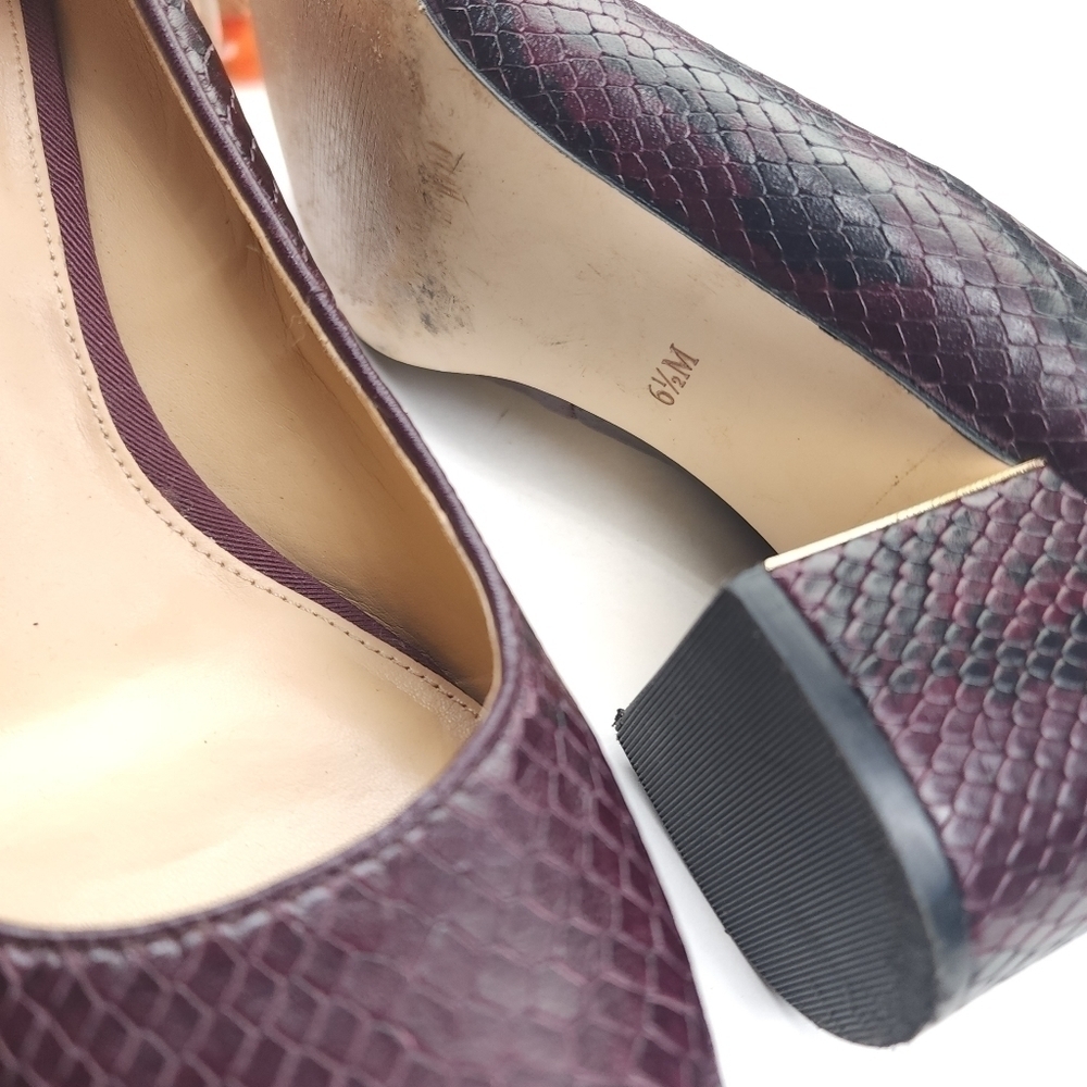 Talbots Maroon Low Block Heel Sz 6½ - Picture 5 of 10
